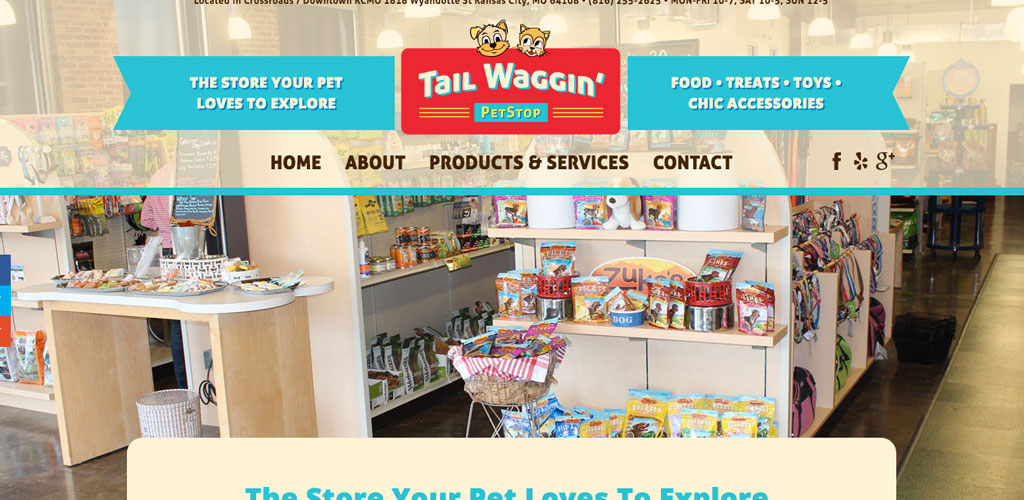 Tail Waggin' PetStop Website Design